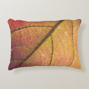 Cojín Decorativo Almohadón de hojas de otoño amarillas y rojas