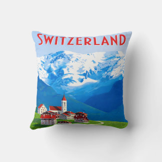 Cojín Decorativo Almohadón de la Aldea Alpina de Suiza