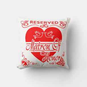 Cojín Decorativo Almohadón de la Matrona de Honor en la Boda