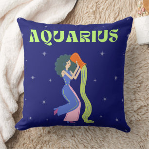 Cojín Decorativo Almohadón de la zodiacal Acuario.