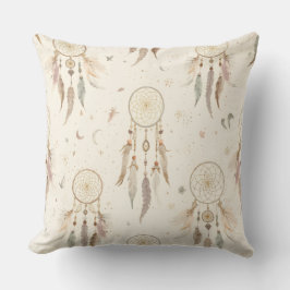 Cojín Decorativo Almohadón de lanzamiento Boho Dreamcatcher | Pluma