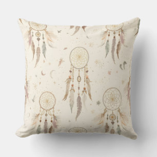 Cojín Decorativo Almohadón de lanzamiento Boho Dreamcatcher   Pluma