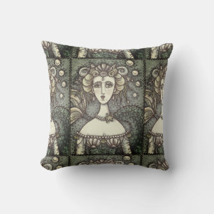 COJÍN DECORATIVO ALMOHADÓN DE LANZAMIENTO DE SIRENA DE NEPTUNO GÓTI