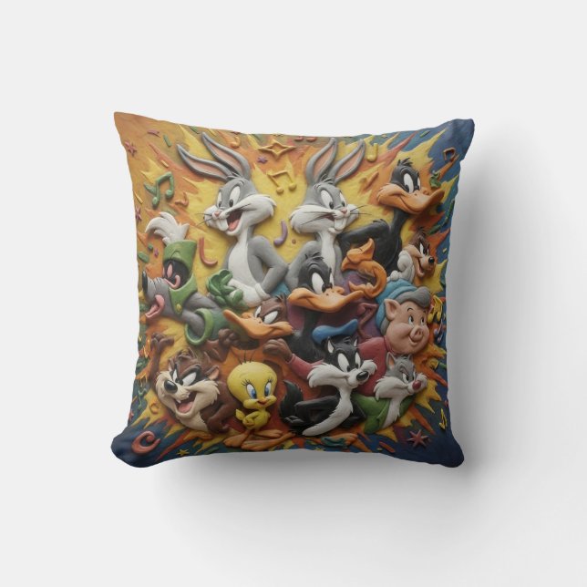 Cojín Decorativo Almohadón de Looney Tunes (Anverso)