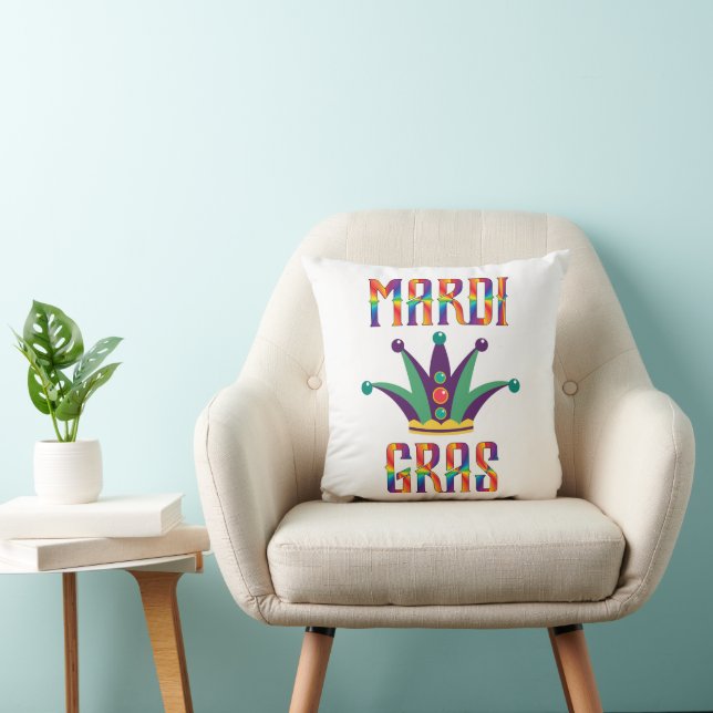 Cojín Decorativo Almohadón de Mardi Gras (Silla)