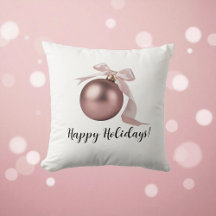 ALMOHADÓN DE NAVIDAD CON ADORNO DE ROSA POLVORIENT