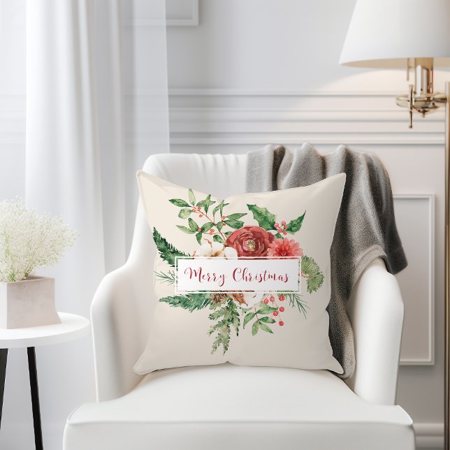 Cojín Decorativo Almohadón de Navidad Rústico (Rustic Christmas Throw Pillow
)