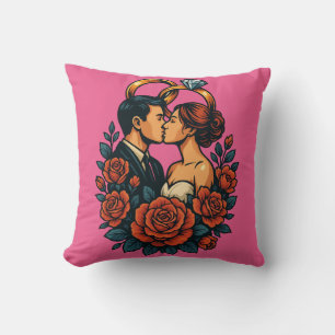 Cojín Decorativo Almohadón de Pareja de Boda Romántica