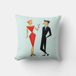COJÍN DECORATIVO ALMOHADÓN DE PAREJA RETRO AÑOS 60