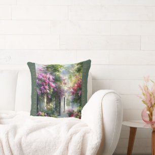 Cojín Decorativo Almohadón de patio con acuarela soñadora: Decoraci