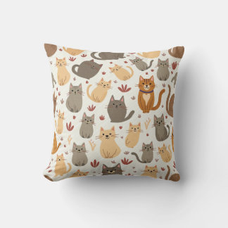 Cojín Decorativo almohadón de patrón de gato