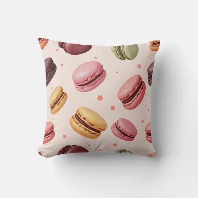 Cojín Decorativo almohadón de patrón de macaron (Anverso)