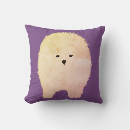 Cojín Decorativo Almohadón de perro lindo y esponjoso de color rosa