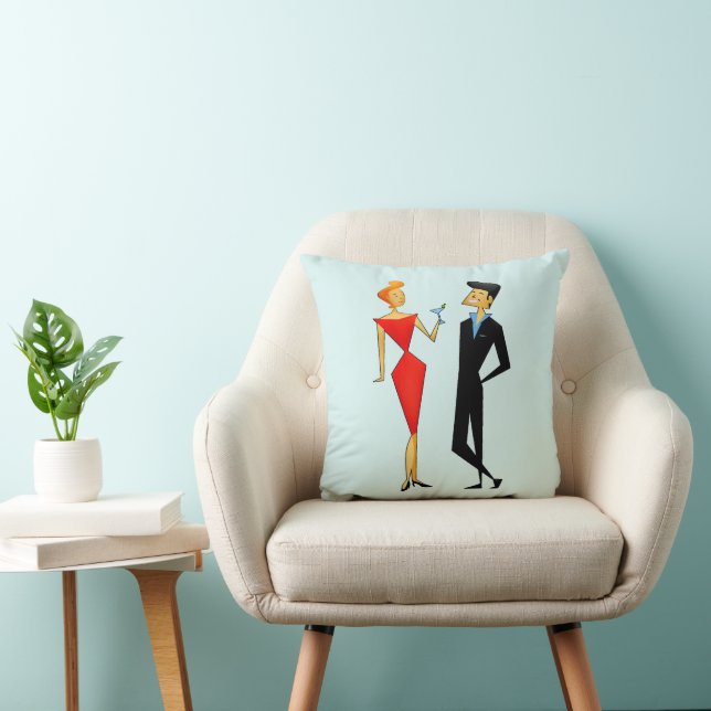 COJÍN DECORATIVO ALMOHADÓN DE REGALO DE BODAS PARA PAREJA RETRO (Silla)