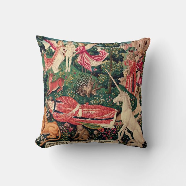 Cojín Decorativo Almohadón de Tapiz Antiguo (Anverso)