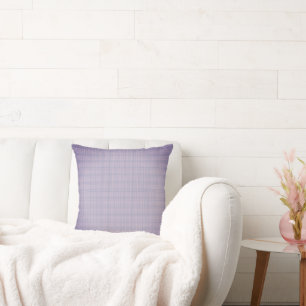 Cojín Decorativo Almohadón de tejido escocés lila y lavanda púrpura