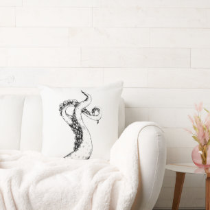 Cojín Decorativo almohadón de tentáculos de pulpo