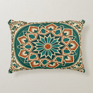 Cojín Decorativo Almohadón de terracota azul verdoso con estrella f