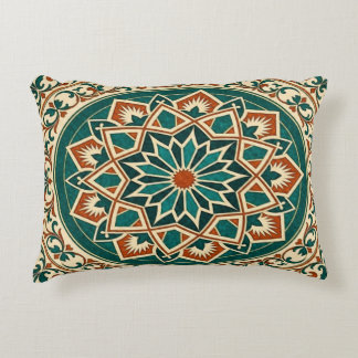 Cojín Decorativo Almohadón de terracota azul verdoso con estrella f