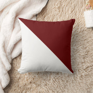 Cojín Decorativo Almohadón de tirar rojo oscuro diagonal Two Tone