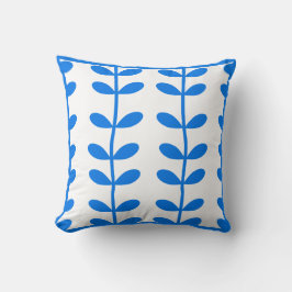 Cojín Decorativo Almohadón de Vides Azules y Blancas