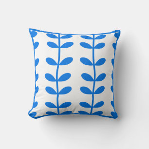 Cojín Decorativo Almohadón de Vides Azules y Blancas