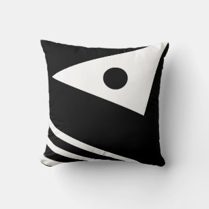Cojín Decorativo Almohadón decorativo de onda blanca y negra