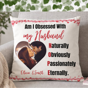 Cojín Decorativo Almohadón divertido de pareja romántica con foto