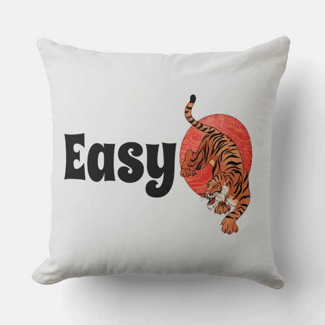 Cojín Decorativo Almohadón Easy Tiger – Audaz (Anverso)