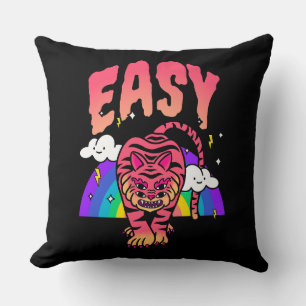 Cojín Decorativo Almohadón EASY Tiger Retro Arcoíris