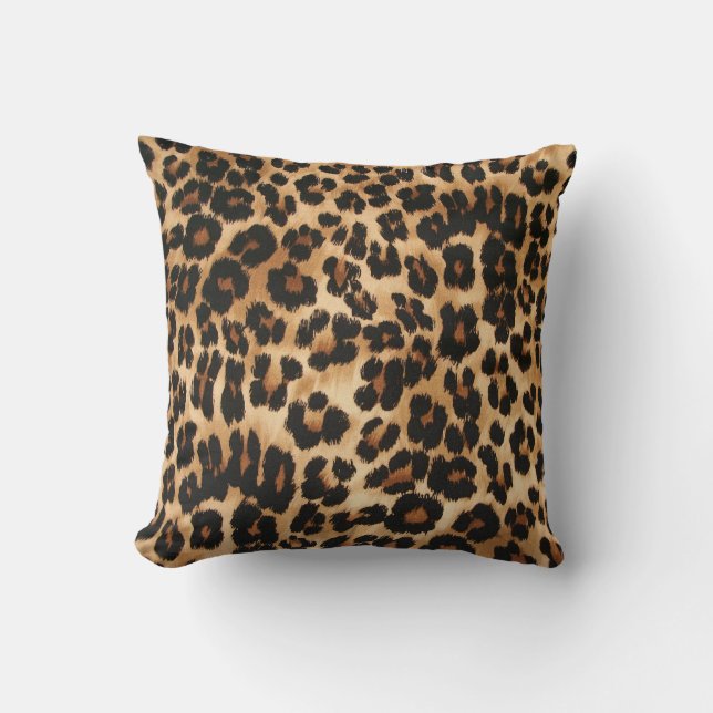 Cojín Decorativo Almohadón Estampado Leopardo (Anverso)