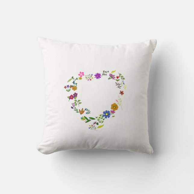 Cojín Decorativo Almohadón Floral (Anverso)
