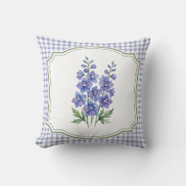 Cojín Decorativo Almohadón Floral Azul Campo
