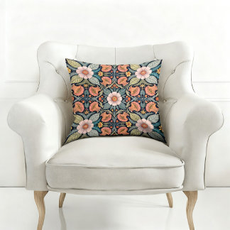 COJÍN DECORATIVO ALMOHADÓN FLORAL BOHEMIO ANTIGUO CON ESTAMPADO