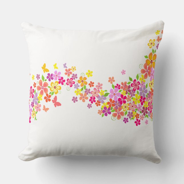 Cojín Decorativo Almohadón floral de verano (Anverso)