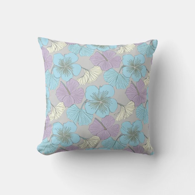 Cojín Decorativo Almohadón Floral Pastel (Anverso)