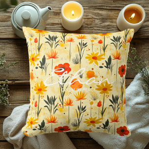 Cojín Decorativo Almohadón Floral Personalizado Cita Inspiradora