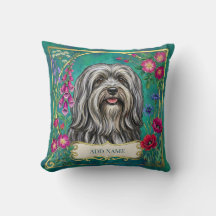 Almohadón Floral Personalizado Gris Claro Lhasa Ap