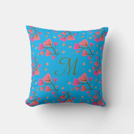 Cojín Decorativo Almohadón Floral Pétalos Sonrojados