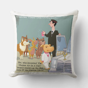 Cojín Decorativo Almohadón Grande de Algodón Perro Rico Divertido