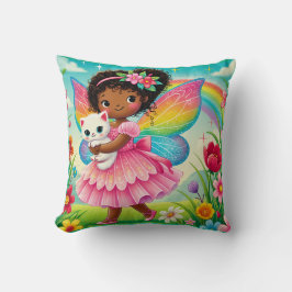 Cojín Decorativo ALMOHADÓN "HADA FELIZ con GATITO"