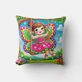 COJÍN DECORATIVO ALMOHADÓN "HADITA SONRIENTE EN UN COLUMPIO"