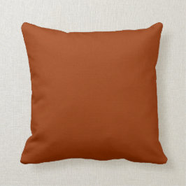 Cojín Decorativo Almohadón Liso de Naranja Quemada Profunda con Est