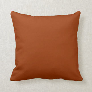 Cojín Decorativo Almohadón Liso de Naranja Quemada Profunda con Est
