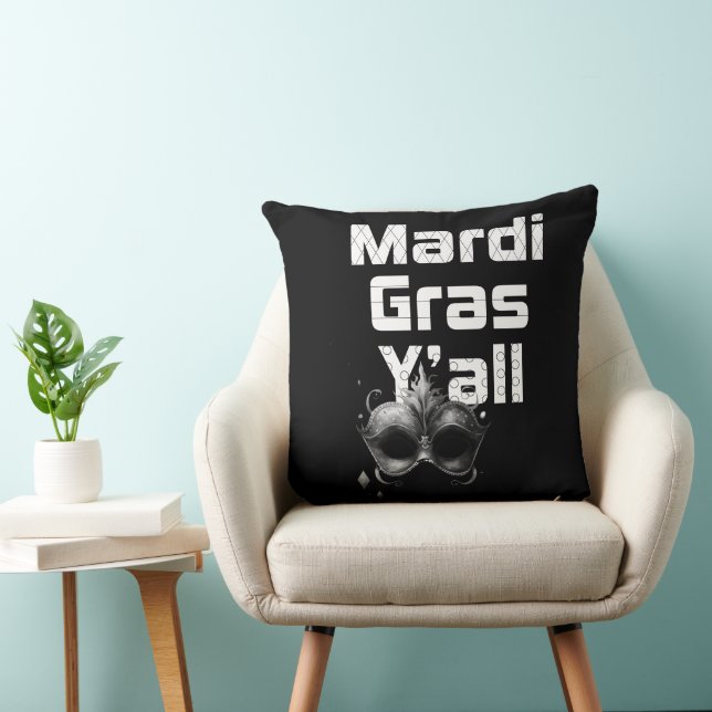 Cojín Decorativo Almohadón Mardi Gras para Todos (Silla)