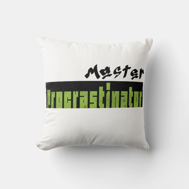 Cojín Decorativo Almohadón Master Procrastinador (Anverso)