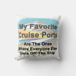 Cojín Decorativo ALMOHADÓN - Mis puertos de crucero favoritos - 