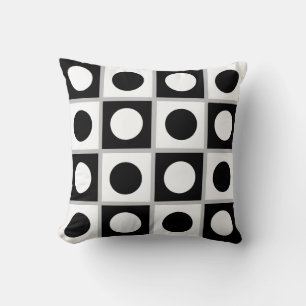 Cojín Decorativo Almohadón Moderno Abstracto Blanco y Negro