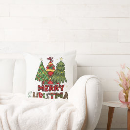 Cojín Decorativo Almohadón Navideño Acogedor con Ilustración de San