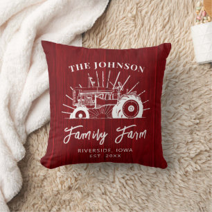 Cojín Decorativo Almohadón Navideño de Granja con Madera Rústica de